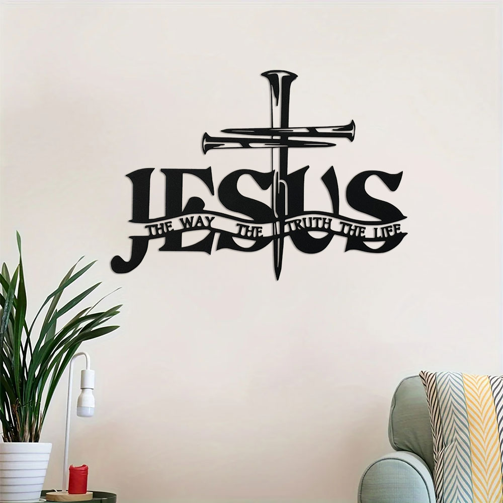Home Decor Jesus - 1 Stück Metallwandkunst aus Metall mit