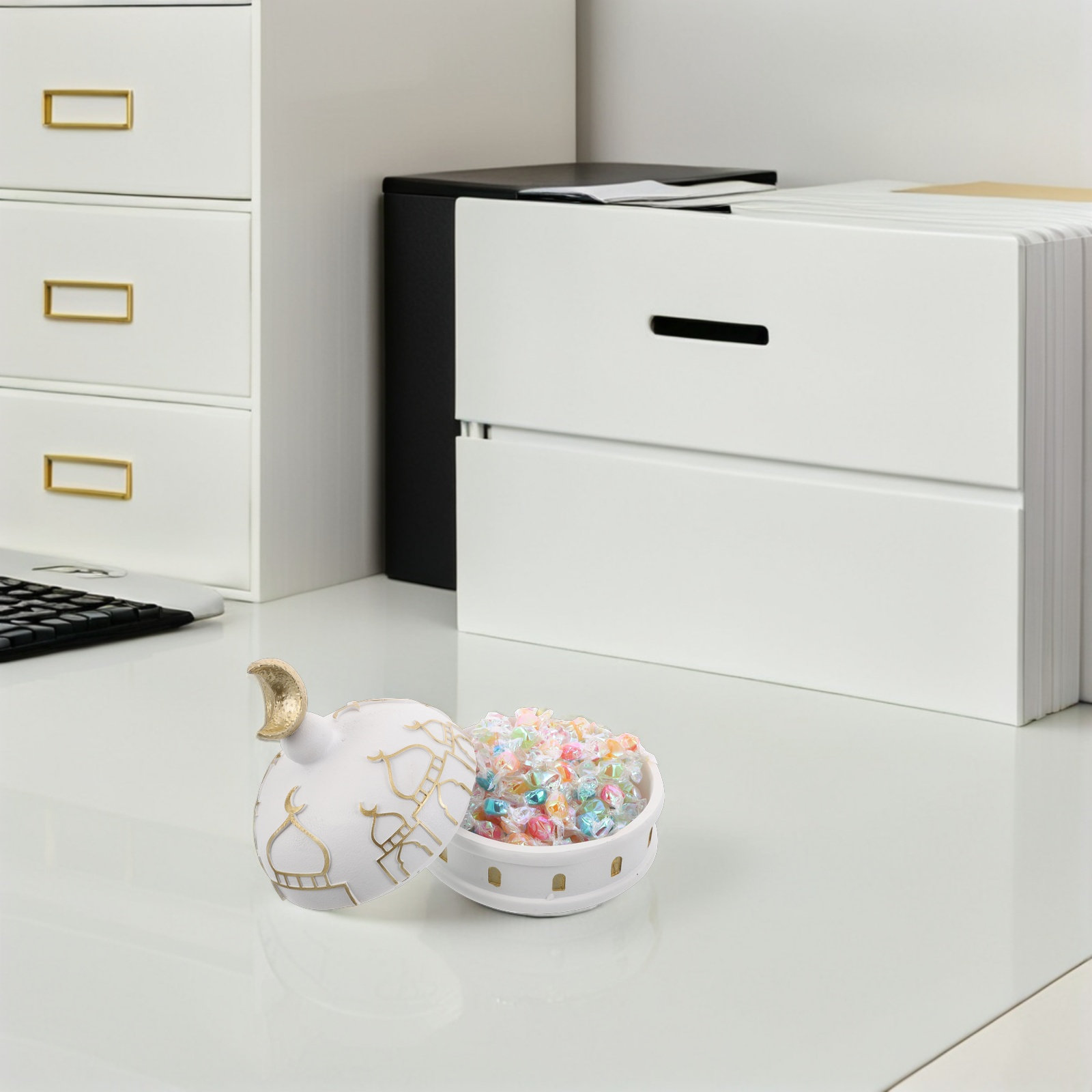 Home Decor Organizer - Islamische Schmuckbox aus Kunstharz mit aufwendigem