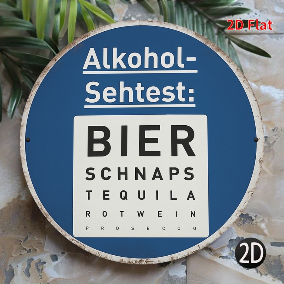 Home Decor Vision Board - Vintage Metall-Pfeilschild, 2D Alkohol-Testtafel, Wanddekoration mit