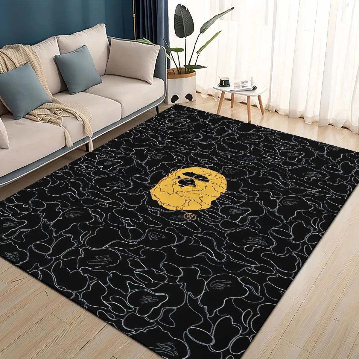 Home Decor Online Free - 2025 Neuer Stil B-BAPE Cartoon-Teppich für