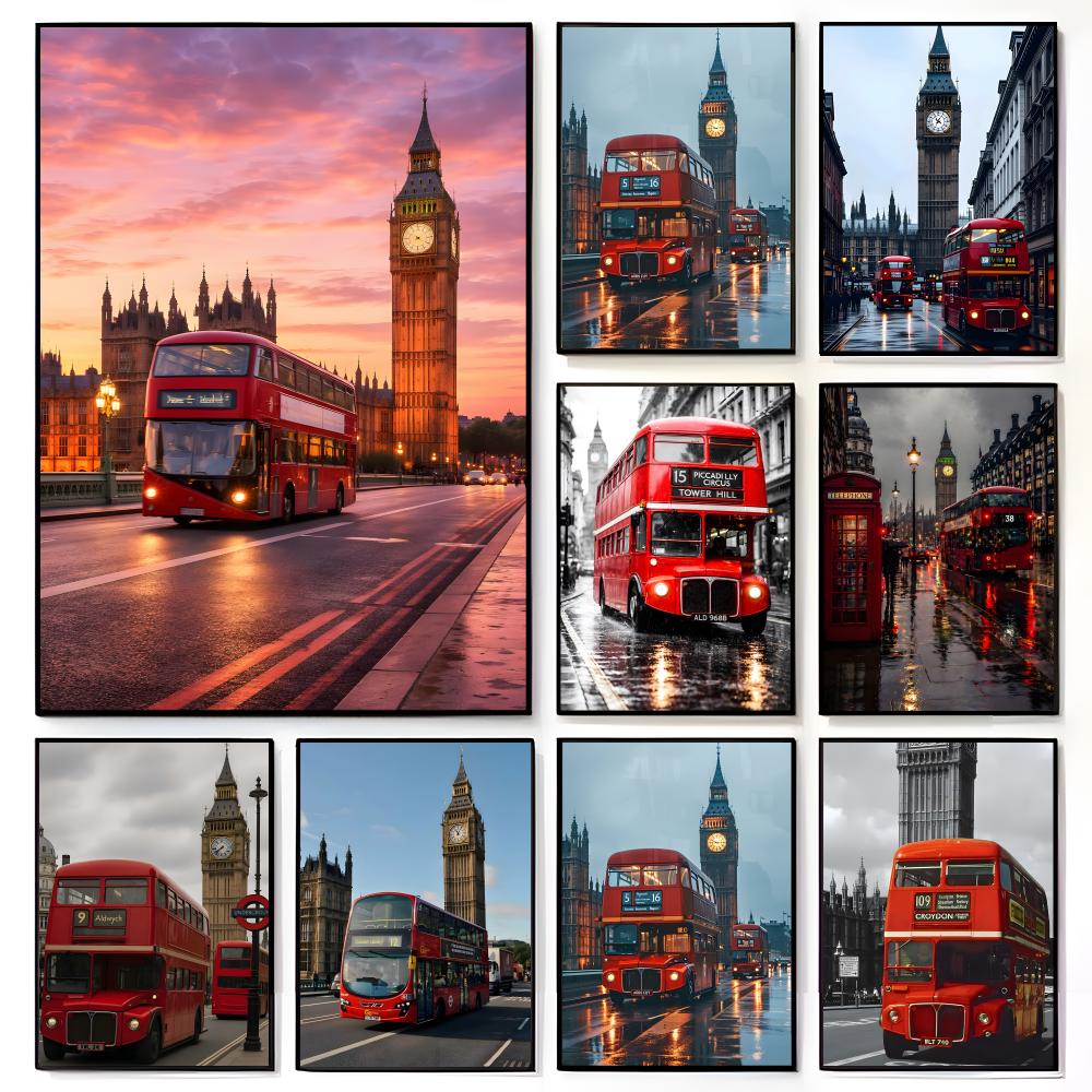 Home Decor London - Reiseszene London Roter Bus Big Ben