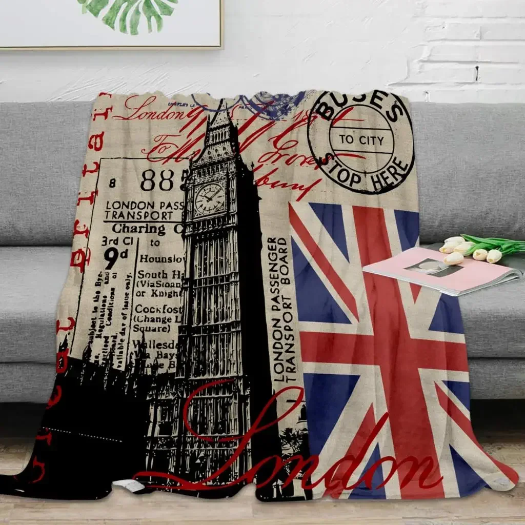 Home Decor London - London, Großbritannien, Big Ben Flagge, Überwurfdecke,