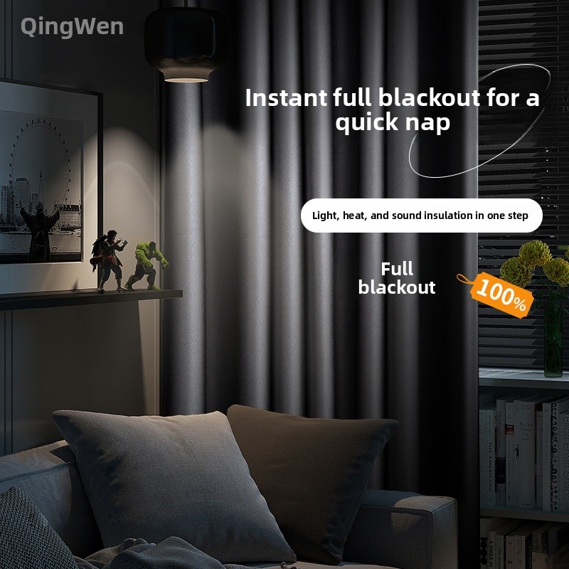 Home Decor Curtain - Verdickte Vollverdunkelungsvorhänge Schalldicht Sonnenschutz Wärmeisolierung für