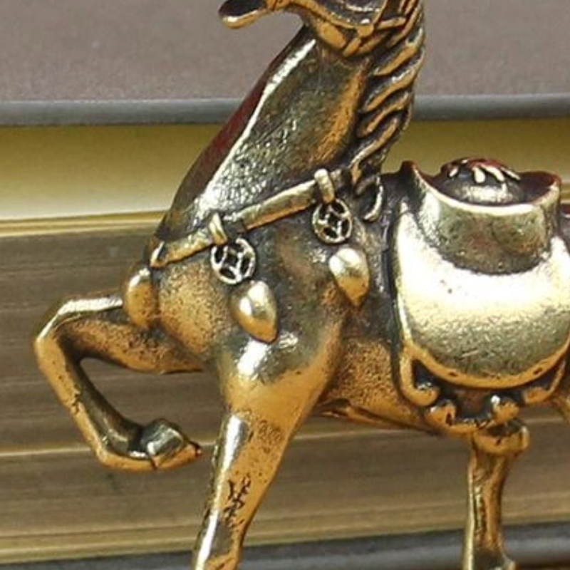 Home Decor Enthusiast - Messing Kriegspferd Kleine Ornament Hause Desktop