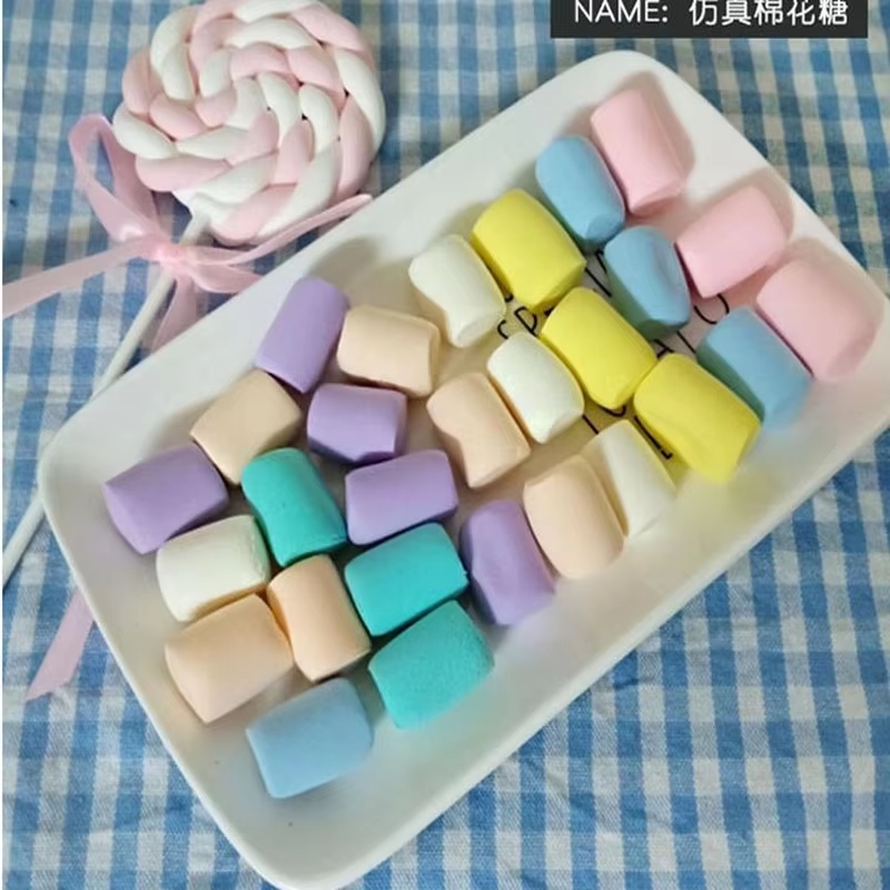 Home Decor From Clay - Künstliches Marshmallow-Dessert-Modell aus Ton, Kuchendekoration für