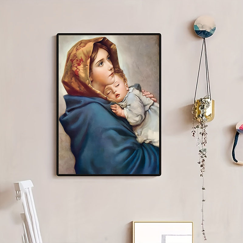 Home Decor Jesus - 2026 1 Stück Vintage Leinwandbild mit
