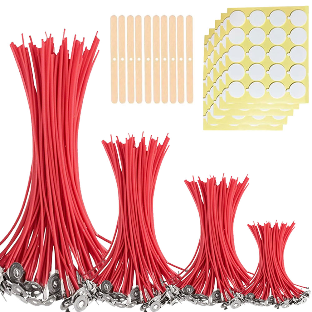 Scented Candle Set - 250 Duftkerzenherstellungs-Sets, 100 Stück rauchfreie rote