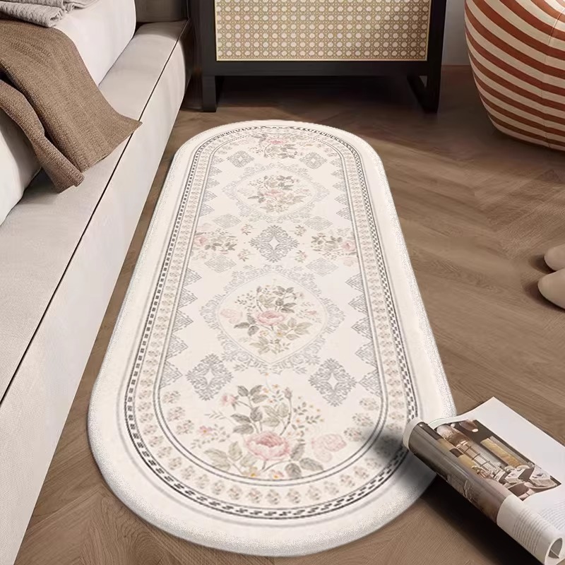 Home Decor Online Free - Schlafzimmerteppich, rutschfest, weich, schmutzabweisend, Vintage-Matte, minimalistisches