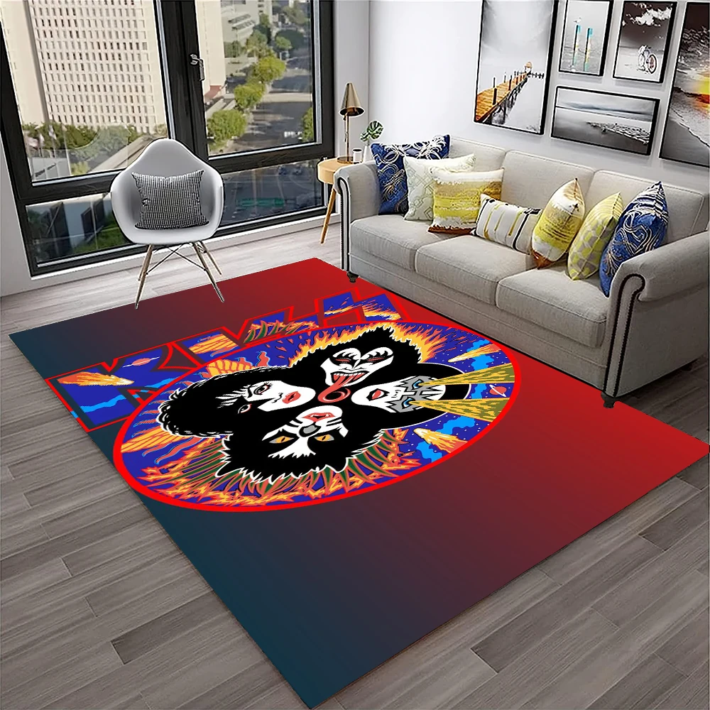 Home Decor Online Free - Retro KISS Rock Band Teppich für