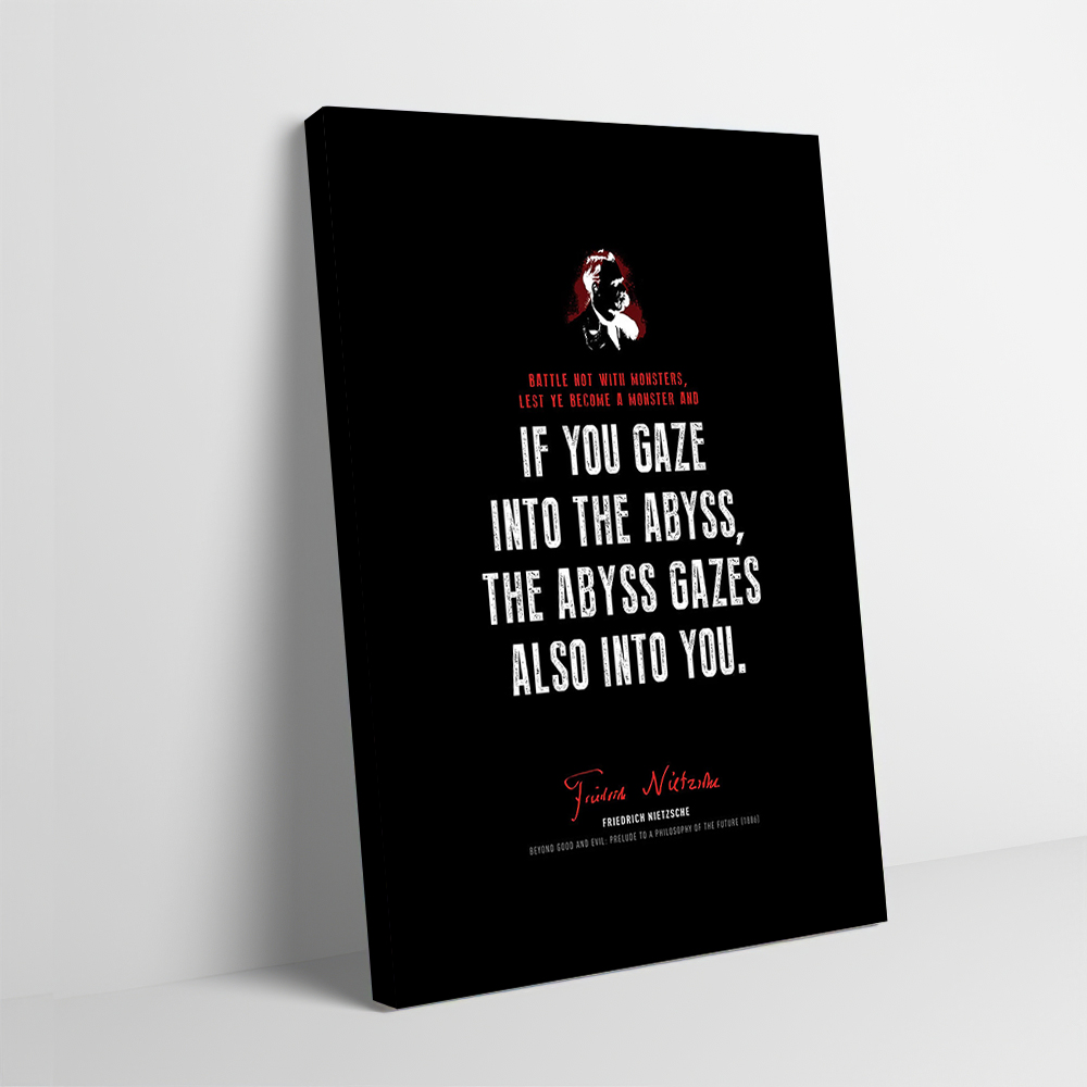 Home Decor Quotes - Nietzsche Berühmtes Zitat Poster Anpassbare Bedruckte
