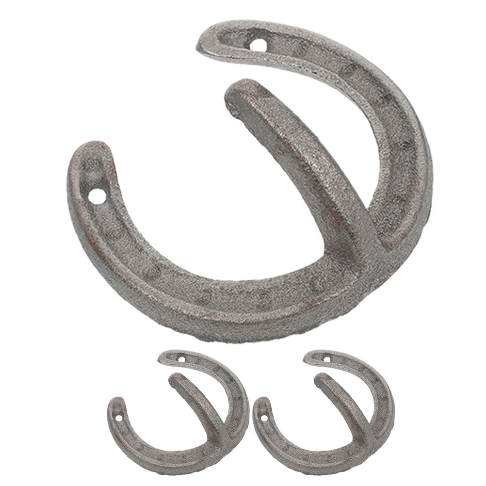 Home Decor Organizer - 3-teiliger Hufeisenförmiger Wandhaken aus Eisen, Garderobenhaken,