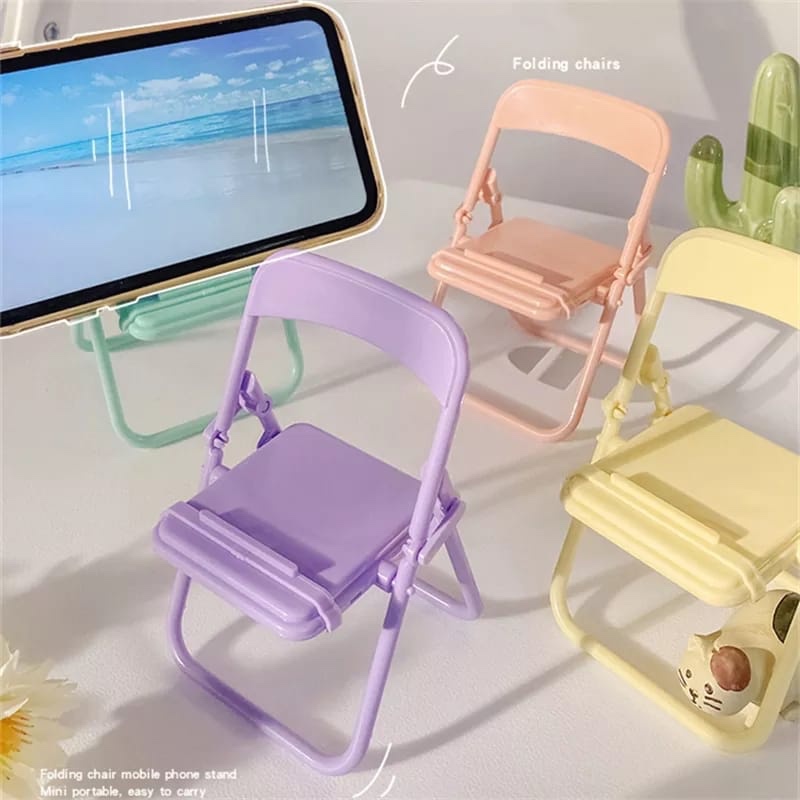 Home Decor Organizer - Niedlicher Stuhl-Handyhalter, kreativer Desktop-Organizer, multifunktionaler Handyständer