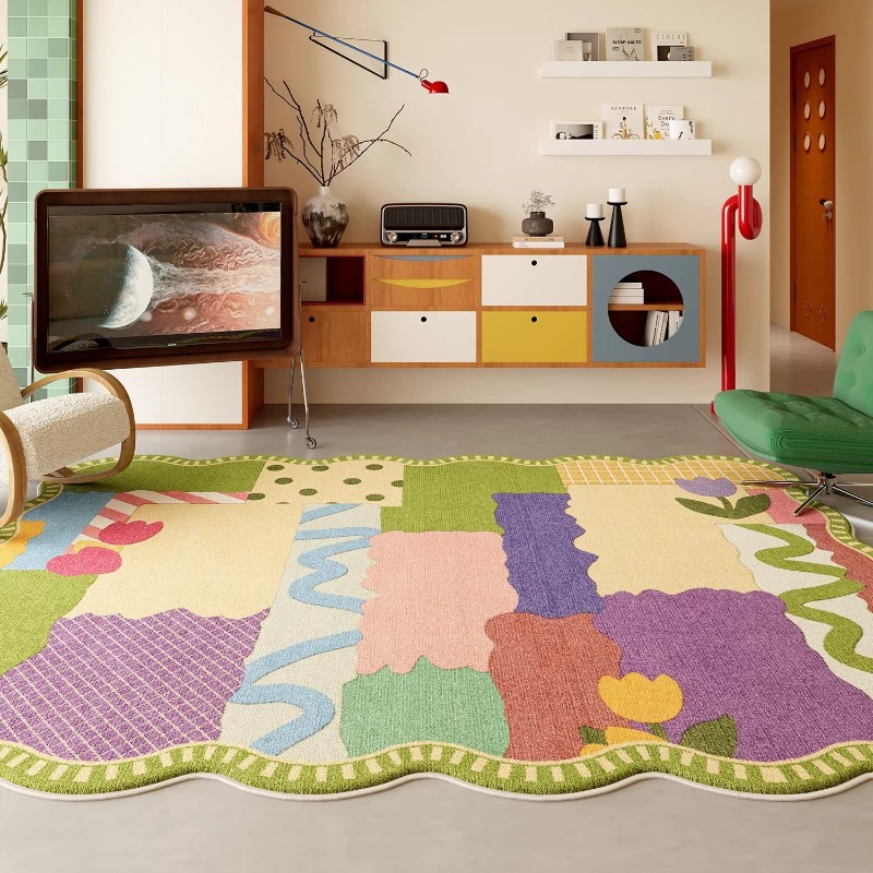 Home Decor Online Free - Abstrakter Dopamin-Wohnzimmerteppich Cartoon Kreativer Hochwertiger Schlafzimmerteppich