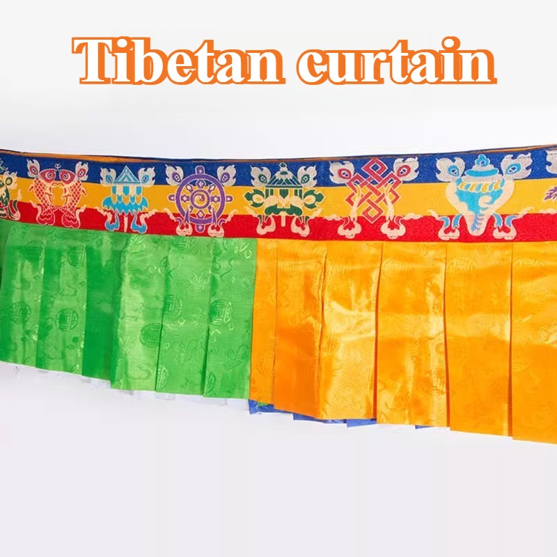 Home Decor Curtain - 5M Tibetischer Tischumfang mit Acht Glückverheißenden