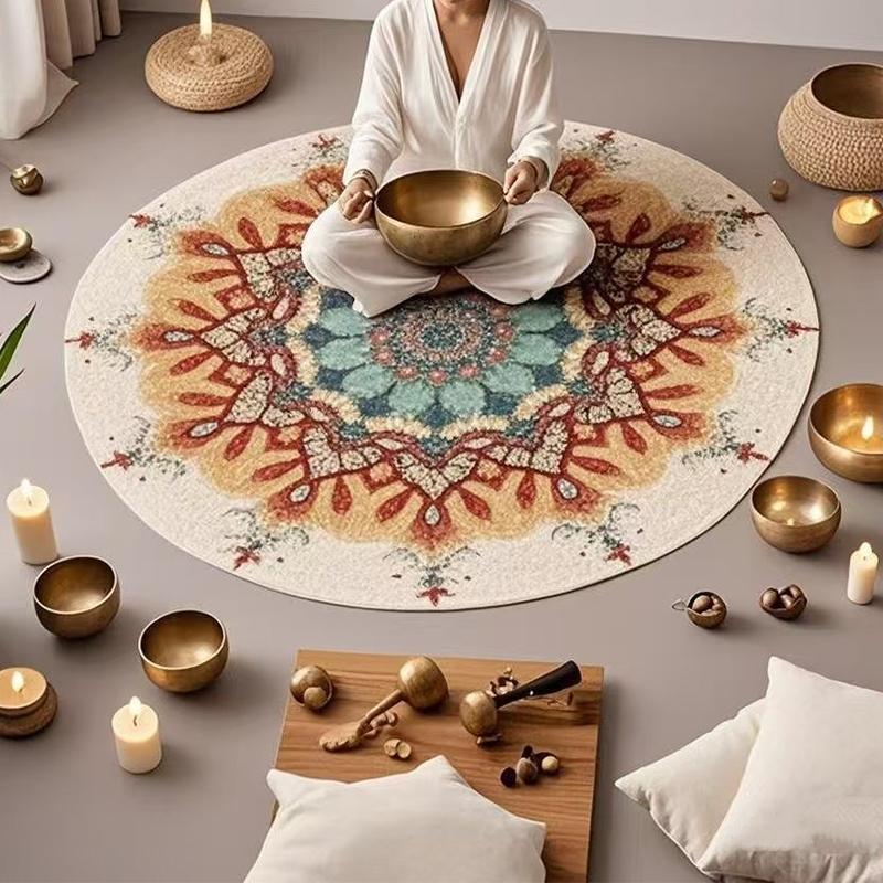 Home Decor Online Free - Gebetsteppich, rutschfest, schmutzabweisend, verschleißfest, Bodenmatte, Mandala-Stil,