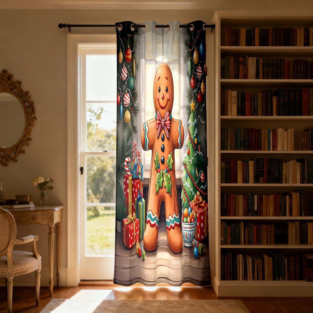 Weihnachts-Dekorationsvorhang  – Home Decor Curtain Bewertung und Preis