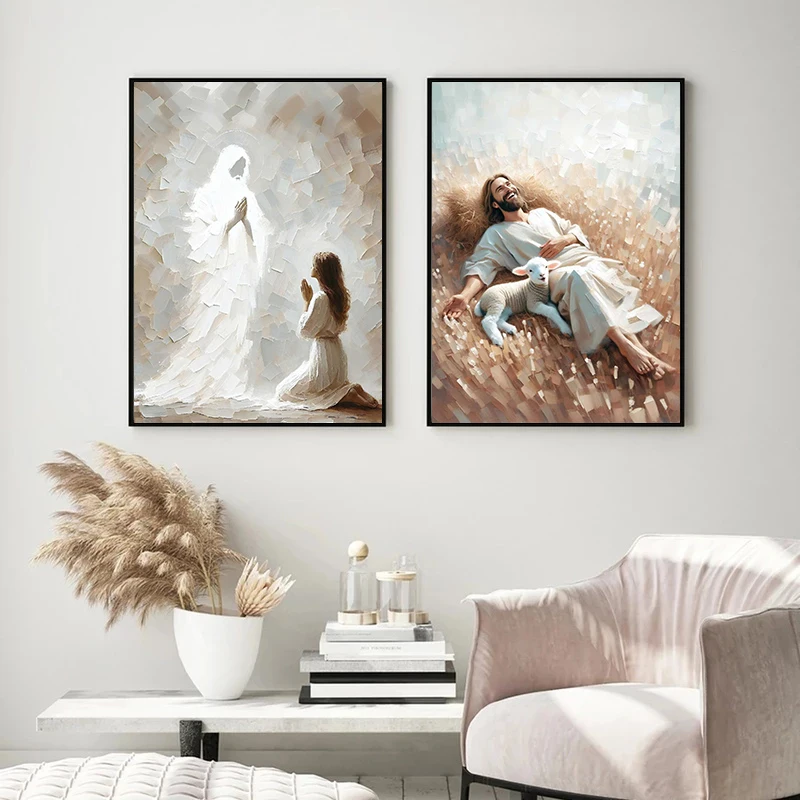 1 Stück rahmenloses Leinwandbi – Home Decor Jesus Bewertung und Preis
