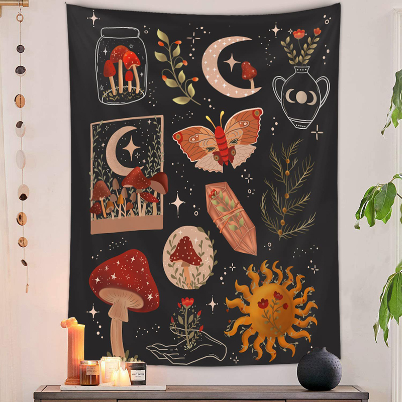 Psychedelic Pilz Tapisserie Di – Home Decor Hippie Bewertung und Preis