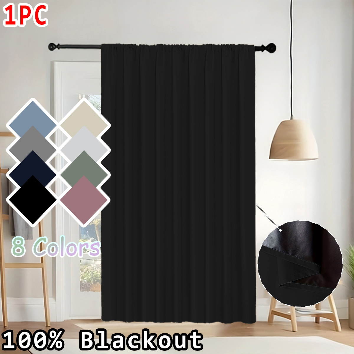 1 Stück einfacher, einfarbiger – Home Decor Curtain Bewertung und Preis
