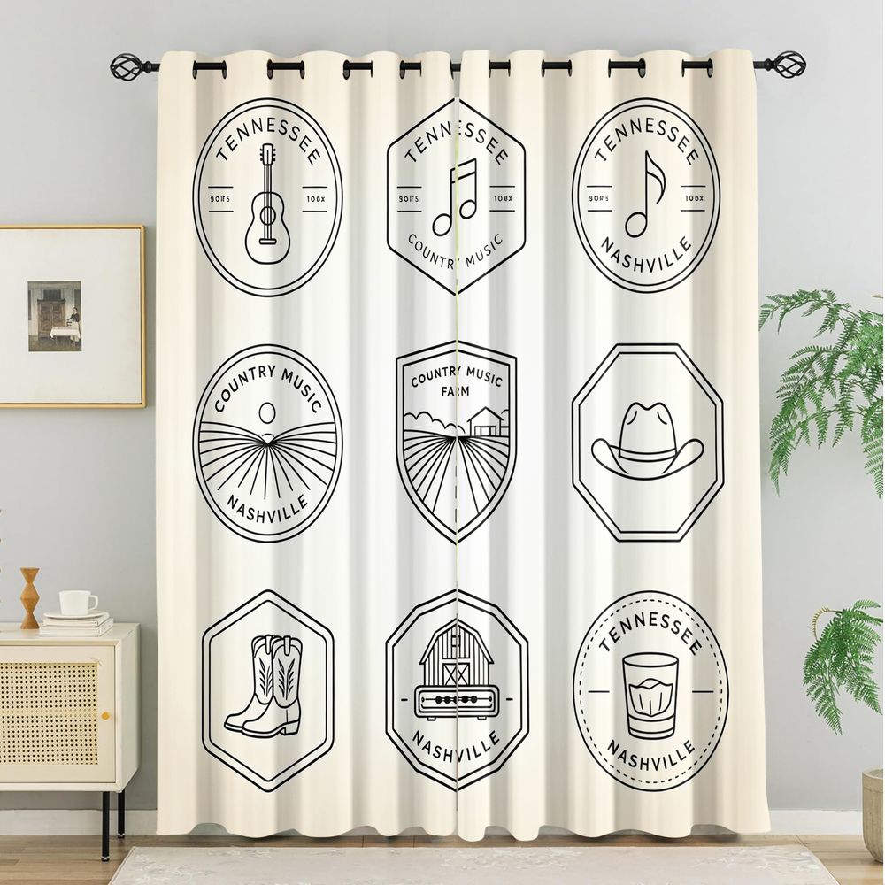 Vorhänge mit Tennessee Country – Home Decor Curtain Bewertung und Preis