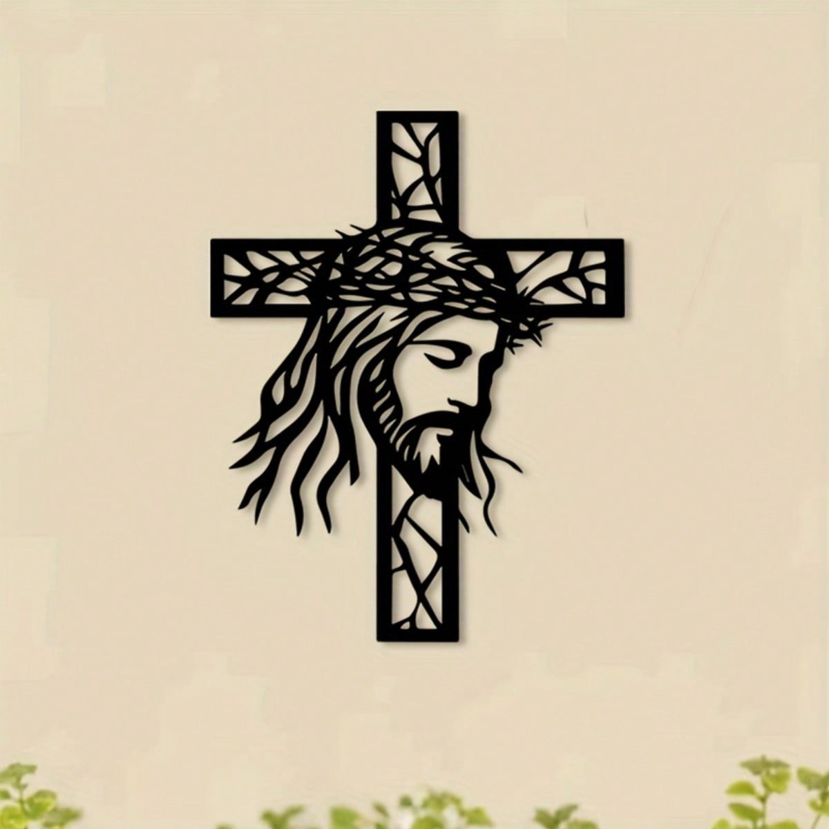Eisen-Jesus-Kreuz-Wandkunst –  – Home Decor Jesus Bewertung und Preis
