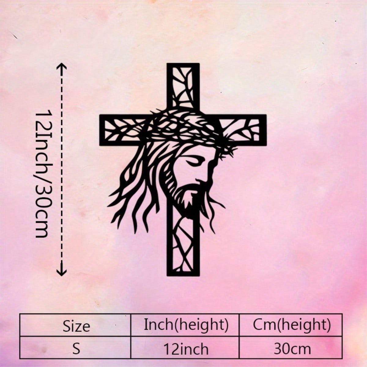 Eisen-Jesus-Kreuz-Wandkunst –  – Home Decor Jesus Bewertung und Preis