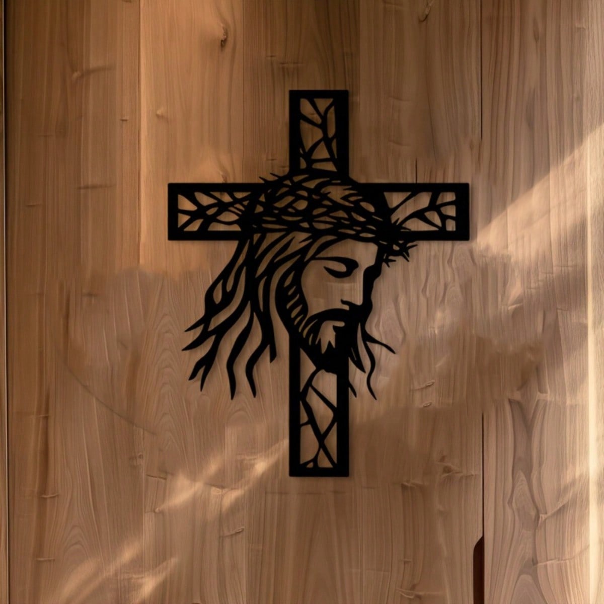 Eisen-Jesus-Kreuz-Wandkunst –  – Home Decor Jesus Bewertung und Preis