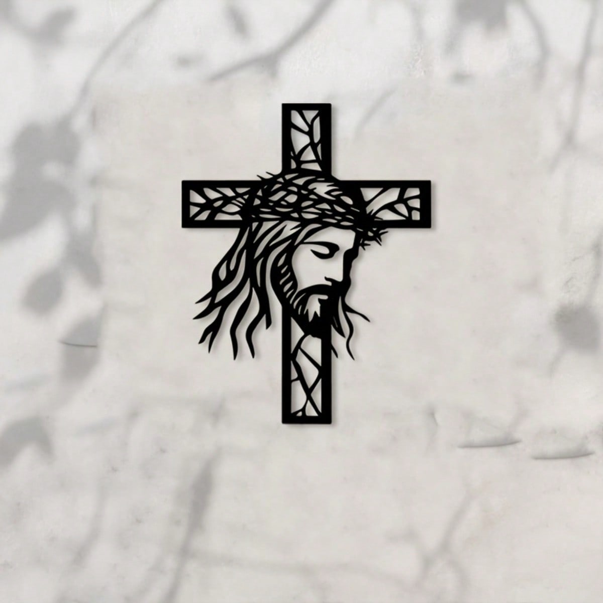 Eisen-Jesus-Kreuz-Wandkunst –  – Home Decor Jesus Bewertung und Preis