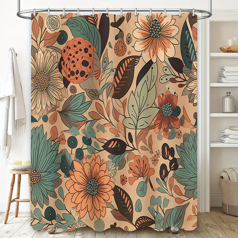 Moderner Blumen-Duschvorhang R – Home Decor Color Palettes Bewertung und Preis