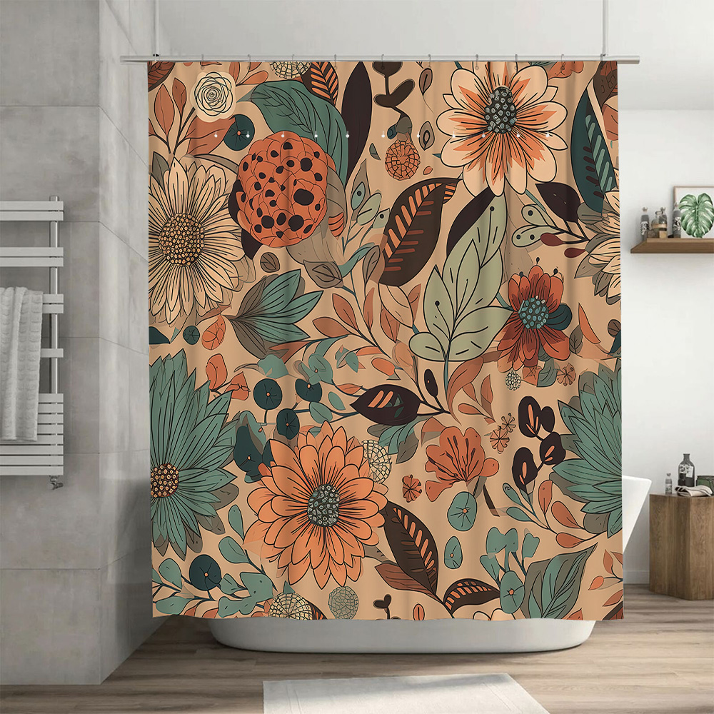 Moderner Blumen-Duschvorhang R – Home Decor Color Palettes Bewertung und Preis