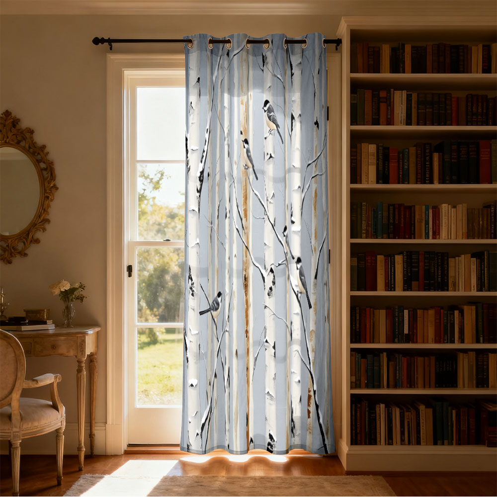 1 Stück Vorhang mit Birkenwald – Home Decor Curtain Bewertung und Preis