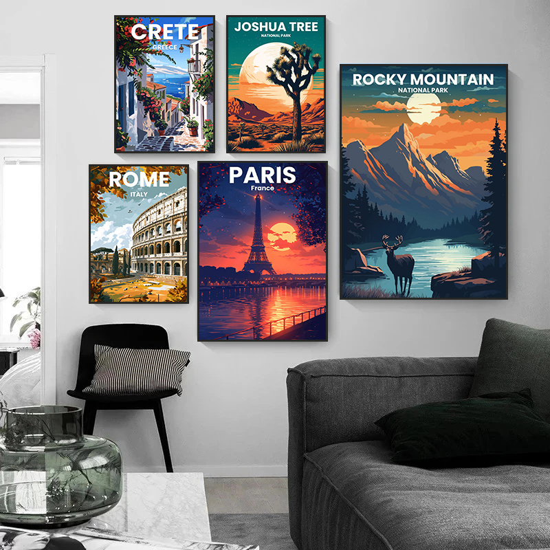 Moderne Reisestädte Santorini  – Home Decor London Bewertung und Preis
