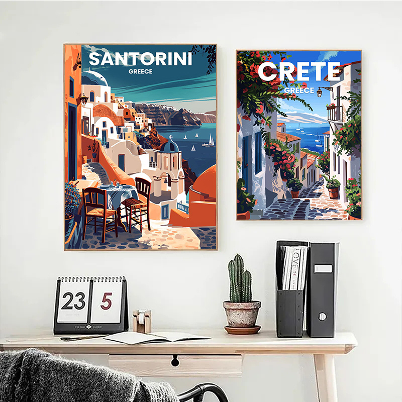Moderne Reisestädte Santorini  – Home Decor London Bewertung und Preis