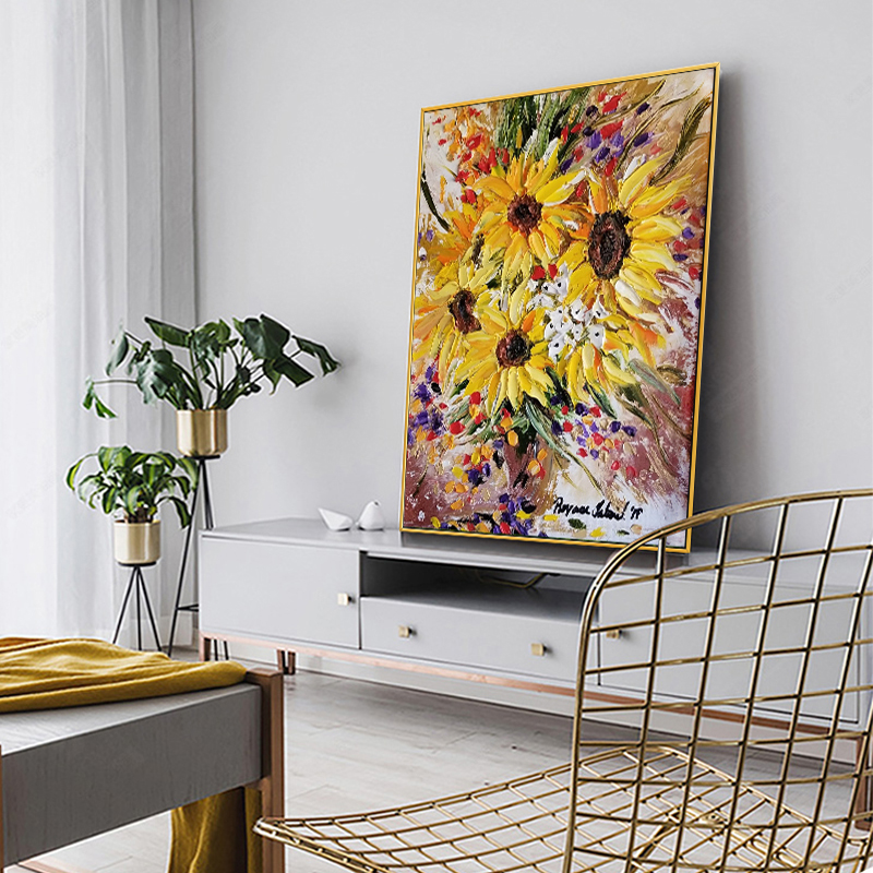 Lebendiges 3D-Impasto-Sonnenbl – Home Decor Color Palettes Bewertung und Preis