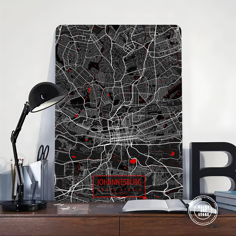 Johannesburg Stadtplan Südafri – Home Decor Johannesburg Bewertung und Preis