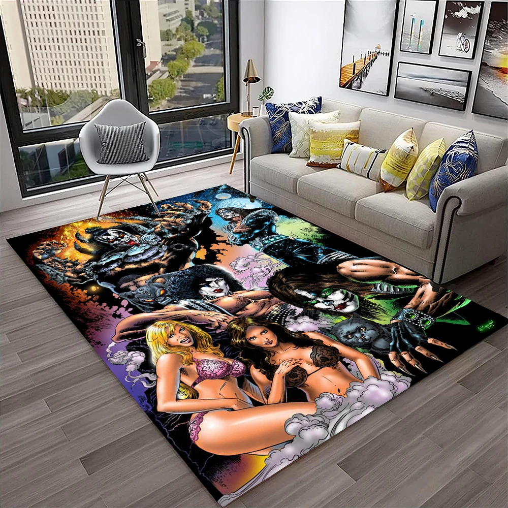 Retro KISS Rock Band Teppich f – Home Decor Online Free Bewertung und Preis