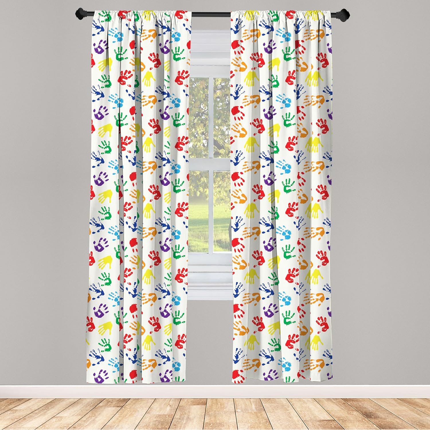 Bunte Handabdruck-Regenbogenvo – Home Decor Color Palettes Bewertung und Preis