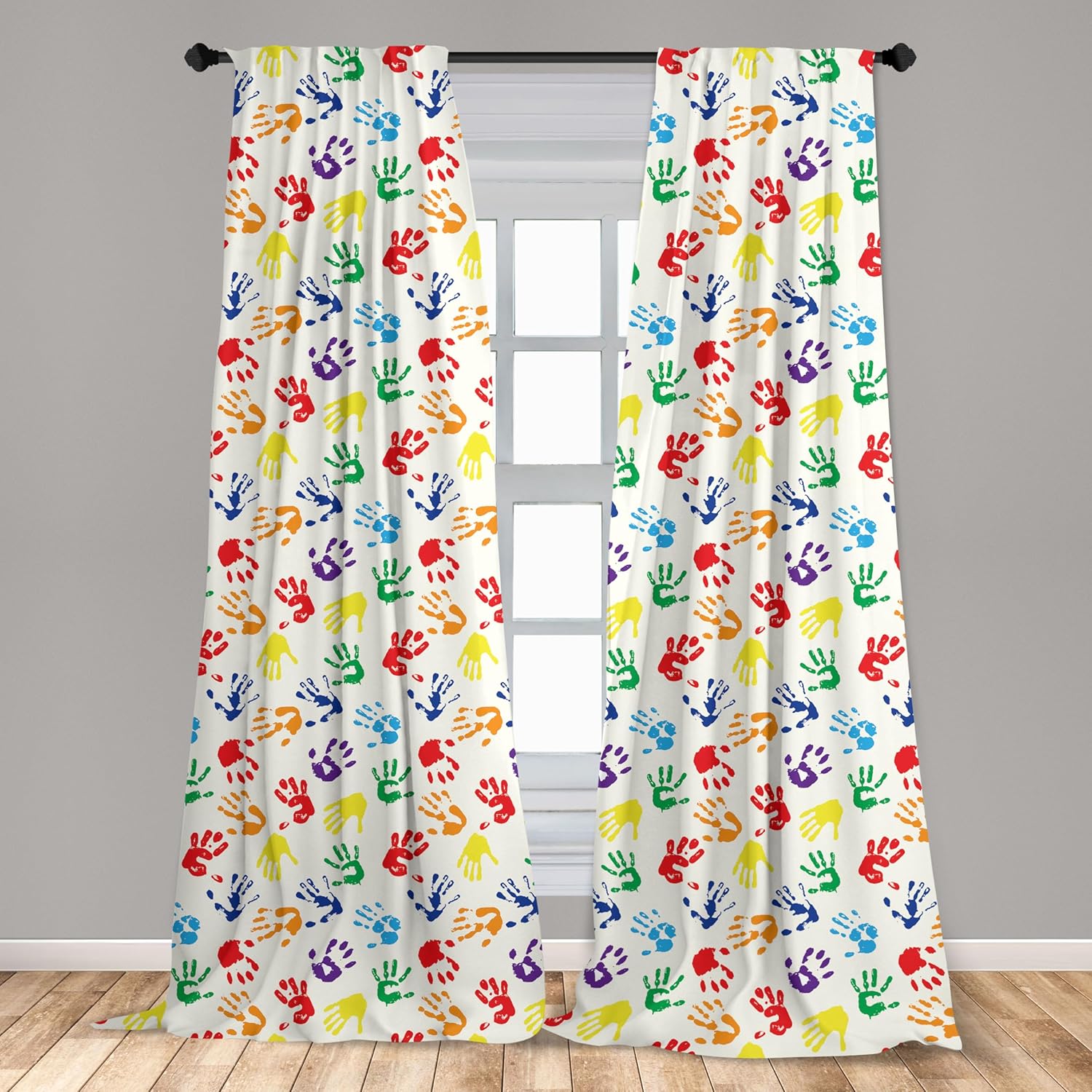 Bunte Handabdruck-Regenbogenvo – Home Decor Color Palettes Bewertung und Preis