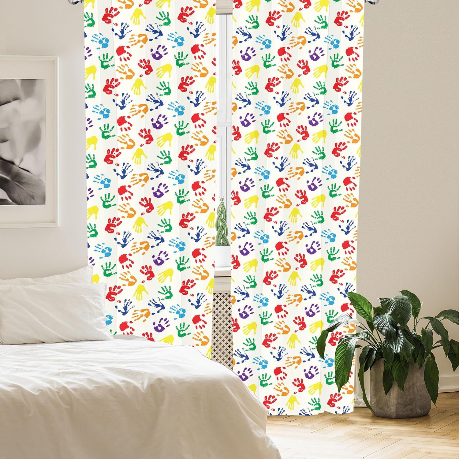 Bunte Handabdruck-Regenbogenvo – Home Decor Color Palettes Bewertung und Preis