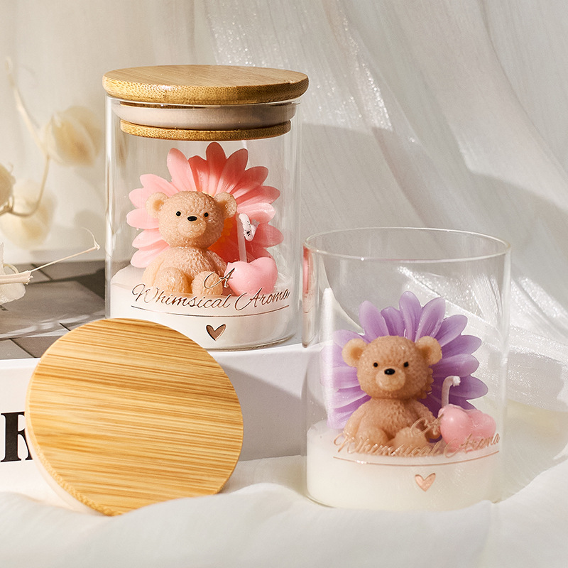 Cartoon süße Bär Sonnenblume K – Scented Candle Set Bewertung und Preis