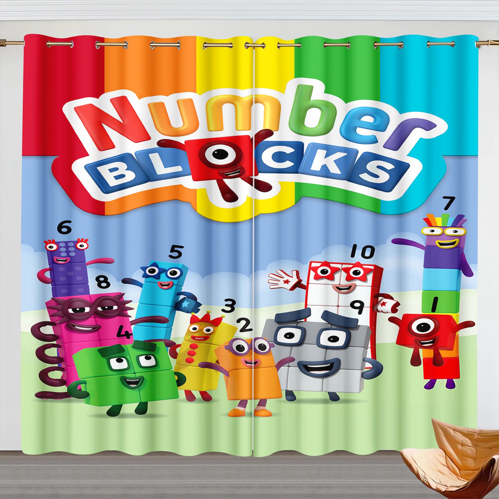 Numberblocks Cartoon-Vorhänge, – Home Decor Curtain Bewertung und Preis