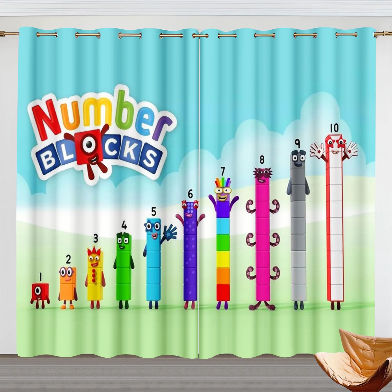 Numberblocks Cartoon-Vorhänge, – Home Decor Curtain Bewertung und Preis