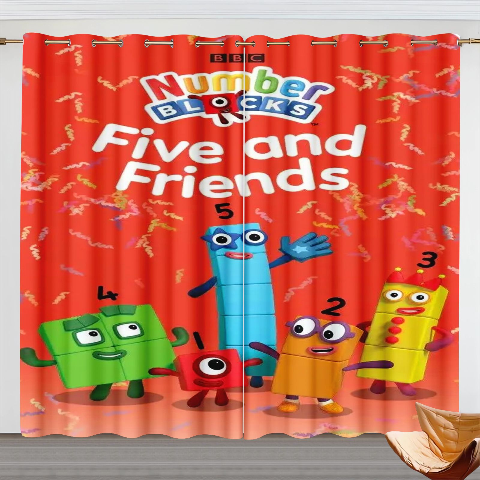 Numberblocks Cartoon-Vorhänge, – Home Decor Curtain Bewertung und Preis