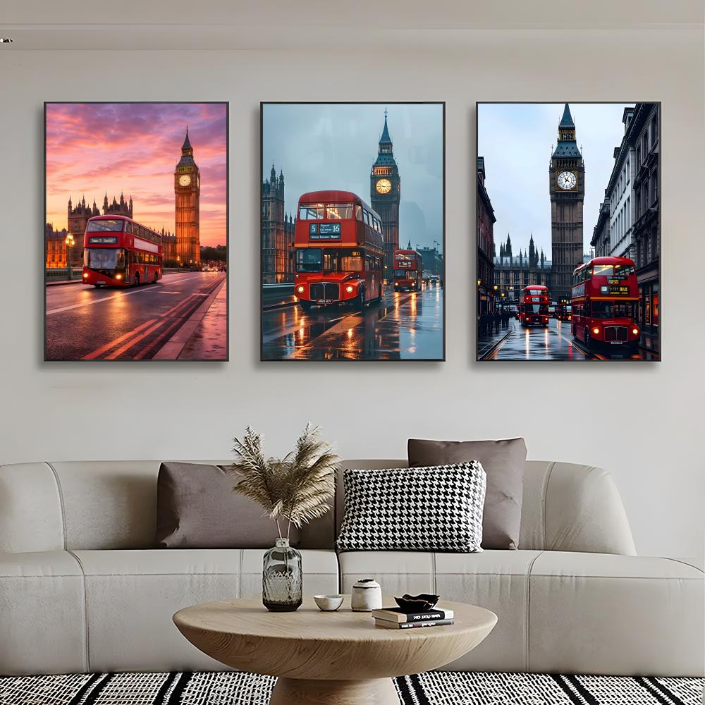 London Red Bus Big Ben Poster, – Home Decor London Bewertung und Preis