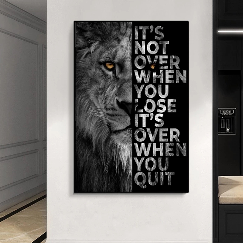 Wilder Löwe, Buchstabe, motivi – Home Decor Quotes Bewertung und Preis