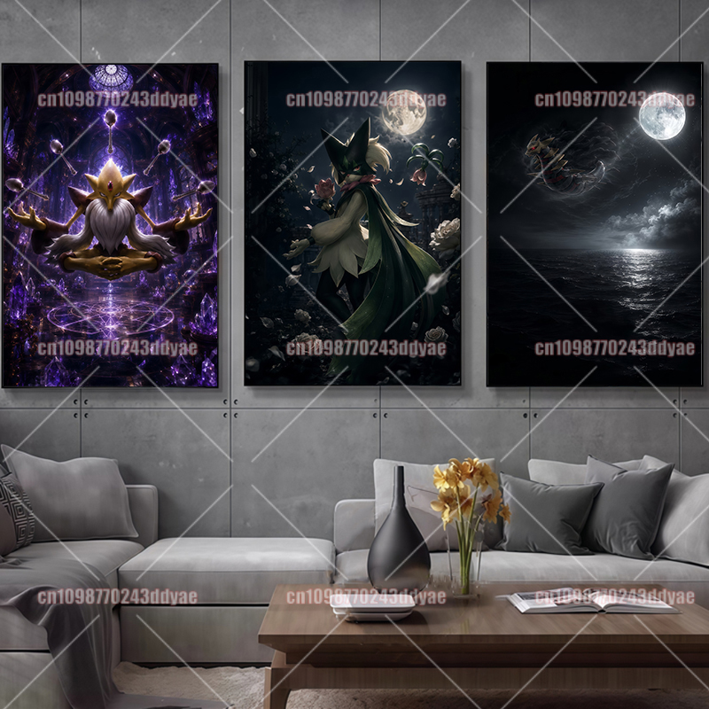 Anime Pokemon Charakter Leinwa – Home Decor Tv Bewertung und Preis