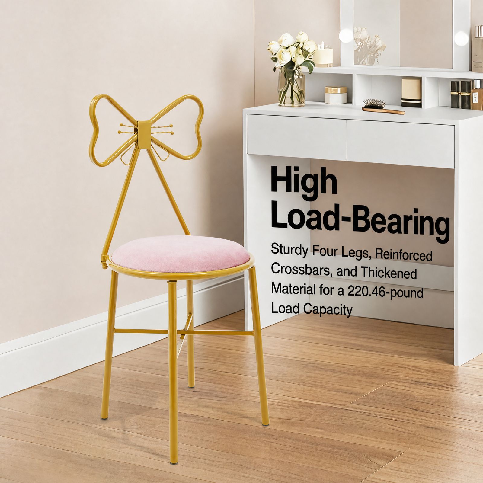 Rosa Schmetterling-Schminkstuh – Home Decor Furniture Bewertung und Preis
