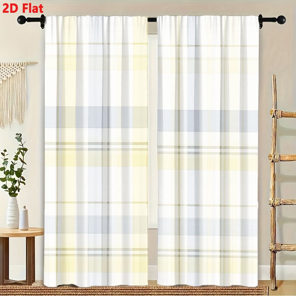 2 Stück Vorhänge, 2D-Flachvorh – Home Decor Color Palettes Bewertung und Preis
