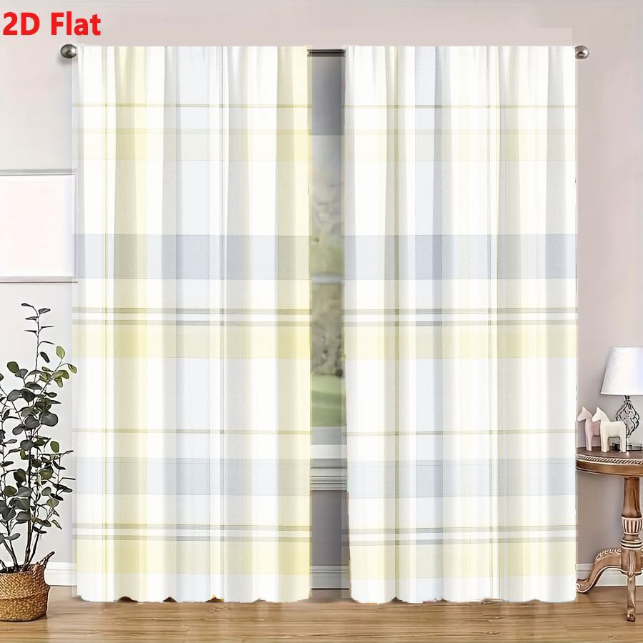 2 Stück Vorhänge, 2D-Flachvorh – Home Decor Color Palettes Bewertung und Preis