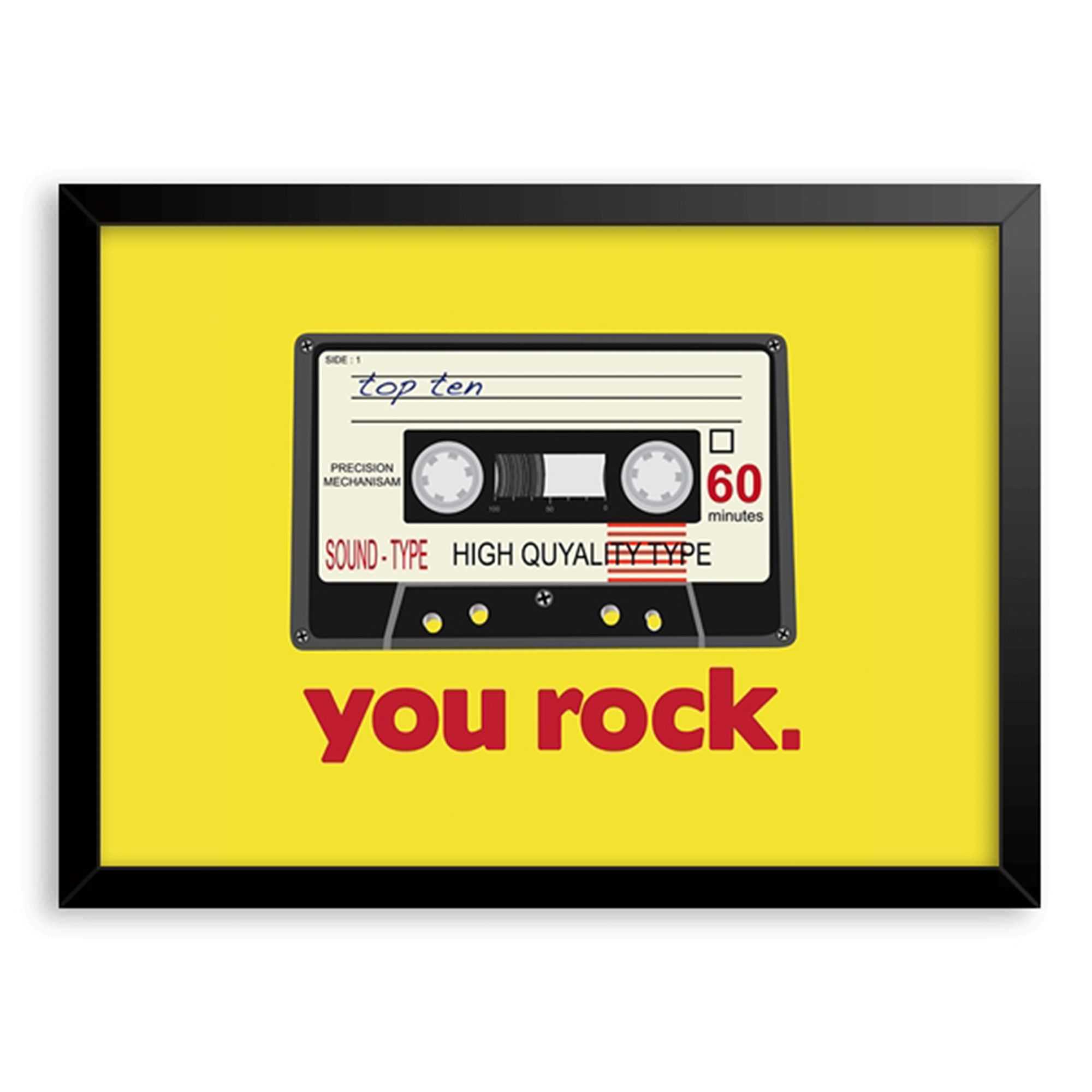 Moderner gelber „You Rock Quot – Home Decor Quotes Bewertung und Preis